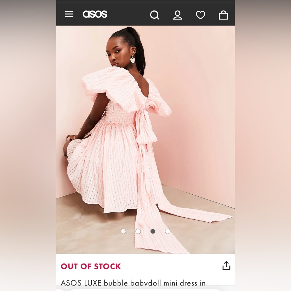 ASOS LUXE Bubble Babydoll Dress Size 6